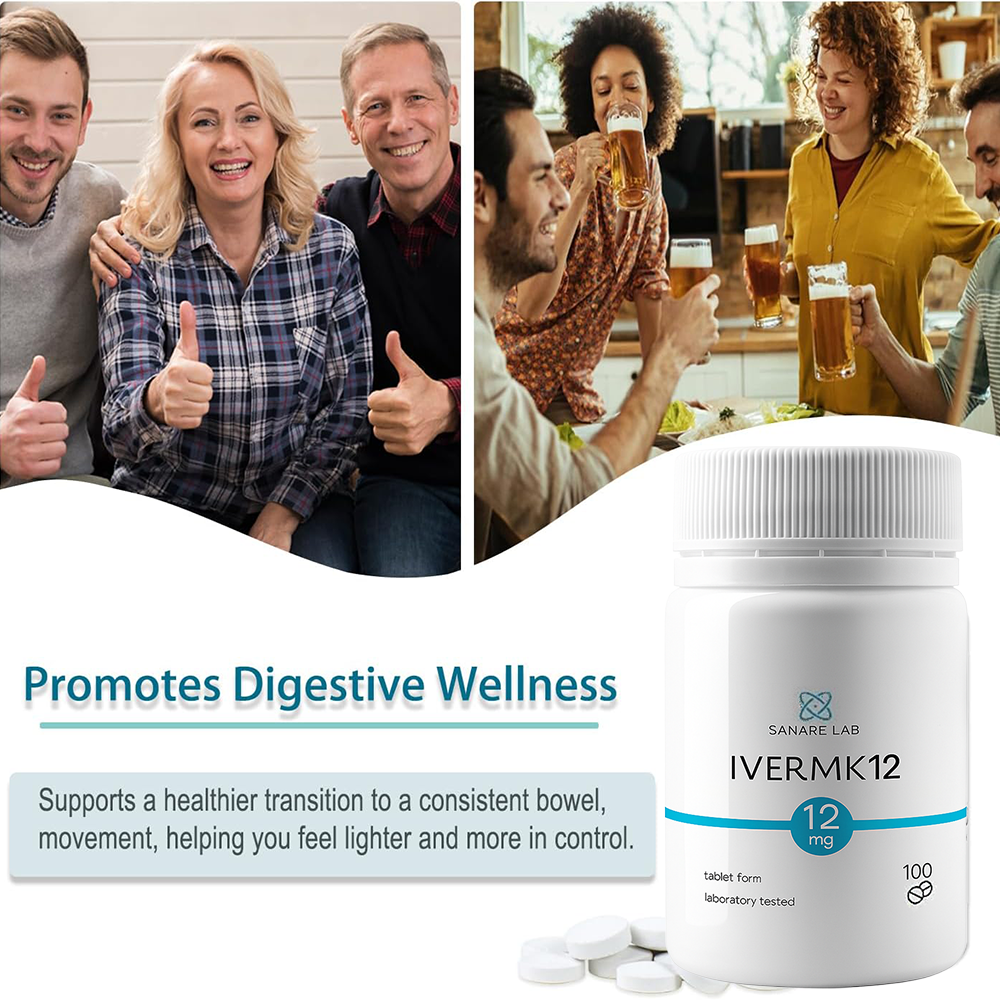 Sanare Lab IVERMK 12 mg 100 Tablets